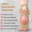 Honoson 2 Pcs Ankle Brace Kid Breathable Neoprene Ankle Support Compression Sleeve Achilles Tendonitis Relief Elastic Foot Brace with Adjustable Wrap for Sprained Plantar Fasciitis (Small)