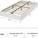 Garvee Wooden Bed Frame, Twin XL Size Platform Bed Frame with Sturdy Slats | Floor-Standing, Modern Minimalist Design, No Box Spring Needed, Space Saving, Easy Assembly, White