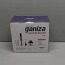 Ganiza Immersion Blender 5 in 1 Hand Blender Max 1000W Heavy Duty Motor, 16 Speed Mode Handheld Blender Stainless Steel Blade With 800ml Mixing Beaker, 600ml Chopper, Whisk and Milk Frother