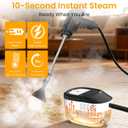 Pressurized Steam Cleaner 1.6L, 3-Level Adjustable Steamer for Cleaning, 10s Heat-Up, 2500W Handheld Steamer Cleaner for Home, Car, Kitchen, Floor, Multi-Surface Cleaning Machine, 22pcs Accessories