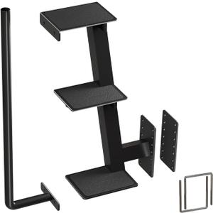 Trailer Step with HandleThree-Step Universal Boat Trailer StepSuitable for Various Types of Boat Trailer Frames, Black Heavy-Duty Trailer Step