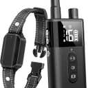 No Shock Dog Training Collar with Remote, Dog Vibration Collar with Controller Beep and Vibrate Only, Safe Lock Waterproof Rechargeable Vibrating Collars for Dogs(10-120 lbs)-No Prongs (Black)