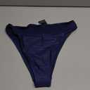 Ocean Blues Women's Cheeky High Leg Bikini Bottom Mid Rise Swim Bottom (Medium)