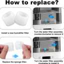 2 x 20pcs Humidifier Filters Replacement, Humidifier Wicking Filter Improve Humidification Efficiency Compatible with LV600S Dual200S Dual150 Classic300 Classic300S Classic160 Oasismist