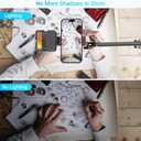 Overhead Phone Mount with Rechargeable Light for iPhone, Desk Tripod with Clamp for Content Creator Camera Recording, Top Down Holder Stand for Filming/Live/Cooking/Unboxing/Drawing/YouTube/TikTok