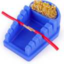 YIHUA S200 Blue Heat-Resistant Silicone Soldering Wire Holder with Brass Wool Cleaner, 6 Grooves, Storage Tray, Helping Hands Soldering Wire Welding Fixture, Compatible Diameter 32-7AWG