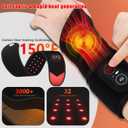 Red Light Therapy for Wrist, Carpal Tunnel Support Device with Heat Vibration, Wrist Massager with 36 LED 660nm/850nm, Cordless Heating Pad Wrap, 3000mAh Rechargeable for Hand Comfort Daily Relaxation