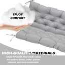 Porch Replacement Swing Cushions for Outdoor: 2-3 Seater Garden Waterproof Patio Bench Cushion with Ties - 4" Thick Swing Chair Cushion for Backyard Furniture Loveseat