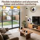 3MP 2K Window Camera, 2.4GHz & 5GHz WiFi Indoor Cameras for Home Security with Anti-Glare Full-Color Night Vision,AI Person & Motion Detection,24/7 Recording,Two-Way Audio,Easy & Quick Install (2Pack)