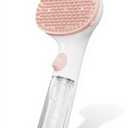 Cat/Dog Bath Brush,Shampoo Washing Brush with Adjustable Bristle for Pets with All Hair Lengths,Push-Button Silicone Pet Grooming Brush,Shedding Comb