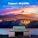 USB3.0 KVM Switch 2 Port HDMI, 4K@60Hz KVM Switch 1 Monitors 2 Computers with 3 USB3.0 Ports, HDMI KVM Switches for 2 PCs Share 1 Monitors and USB Devices, Support Button Switch, EDID
