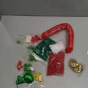 1000Pcs Christmas Tri Beads Plastic Beaded Ornament Kit with 30 Pcs Red and Green Chenille Stems Pipe Cleaners, 30 Pcs Bells and 10m Ribbon for Christmas Tree House Decorations Party DIY Craft Kit