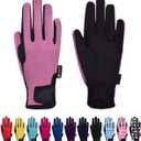 ChinFun Horse Riding Glove Equestrian Gloves Kids for Boys Girls Horseback Riding Gloves Grip for Youth Children Riding Sports Biking Cycling Gardening (L (Age 10-12), Pink)