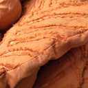 Andency Full Size Comforter Sets Burnt Orange, Boho Lightweight Full Bed Set, Terracotta Fluffy Bedding Set & Collections, 3 Pieces Rust Tufted Design (79x90Inches, 1 Comforter and 2 Pillow Shams)