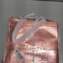 CHENGU 50 Pcs Rose Gold Gifts Bags Reusable Wedding Gifts Bag Thank You for Celebrating with Us Welcome Gift Bag Birthday Glossy Tote Bags with Ribbon for Hotel Guest Bachelorette Party Bridal Shower