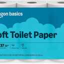 Amazon Basics 2-Ply Soft Toilet Paper, 6 Rolls, 350 Sheets per Roll, Equivalent to 37 Regular Rolls, Septic Safe