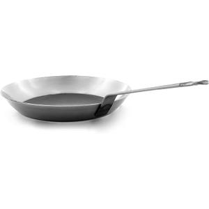 Matfer Bourgeat, Gray 0 Black Steel Round Frying Pan, 10 1/4-Inch