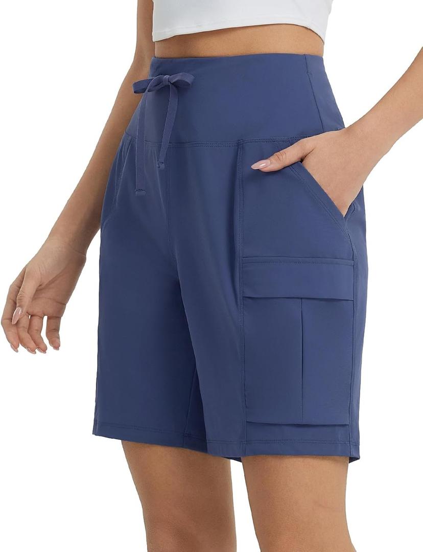 baleaf Women's 7" Hiking Shorts High Waist Water Resistant Quick Dry Lightweight Zip Pockets Workout Athletic Shorts Travel (Medium) baleaf Women's 7" Hiking Shorts High Waist Water Resistant Quick Dry Lightweight Zip Pockets Workout Athletic Shorts Travel (Medium)