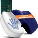 Seat Cushion for Office Chair Memory Foam Coccyx Pain Relief Cushion Pillow for Back Support Non-Slip Seat Pad for Office Desk (Blue)