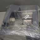 Stainless Steel Cat Feeder and Water Dispenser,Gravity Waterer & Food Feeder Set with Stainless Steel,Large Capacity Pet Food Bowl for Small Medium Dog Pets Puppy Kitten(Grey,1 Gallon)