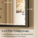 Keonjinn Black Bathroom Mirrors for Over Sink, 20" x 30" Black Framed Mirror for Wall, Tempered Glass Beveled Edge, Aluminum Alloy Frame, Shatterproof, Farmhouse Rectangular Bathroom Vanity Mirror