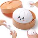 Squishy Dumpling Stress Balls for Adults, Dumpling Squishy Toys for Kids, Dumpling Fidget Sensory Toy, Squeeze Dough Ball Stress Relief Toy, Stretchy Stress Ball Squish Toys for ADHD