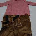 Boys Oktoberfest Costume Beer Festival Outfit Bavarian Kids German Lederhosen Halloween Cosplay (Large, Red)