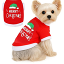 Dog Christmas Outfit,Christmas Dog Clothes Sweater Pajamas,Fleece Dogs Fall Winter Sweater Male Female, Large