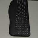 Large Print Backlit Wireless Keyboard  Silent Keyboards with Wrist Rest, 7-Color Light up, Quiet Low Profile Keys, 2.4G Wireless Rechargeable Full Size Keypad for Computer Laptop Windows, Black