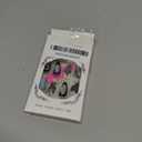 30pcs Y2k Metallic Handmade Black Press On Nails Medium Length Almond Fake Nails 3D Flowers, Silver Swirls, Bow & Butterfly Charms Dark Design Series Goth Punk False Nails Glue on Nails for Women