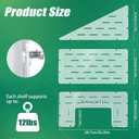 Acrylic Shelves for IKEA Milsbo Cabinets, Clear Acrylic Plant Corner Shelves Compatible with IKEA Milsbo Tall Greenhouse Cabinet - 8mm Thick 3 Pack Combo Set