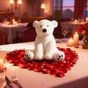 Apricot Lamb Toys Plush White Polar Bear Stuffed Animal Soft Cuddly Perfect for Child White Polar Bear 8 Inches