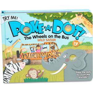 Melissa & Doug Children's Book - Poke-A-Dot: The Wheels on the Bus Wild Safari (Board Book with Buttons to Pop)