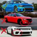 Front Bumper Lip Splitter Spoiler Fit for Dodge Charger SRT Hellcat/RT Scat Pack/Daytona/RT 392 2015-2023 Accessories Air Chin Body Kit (Gloss Black)