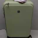 Hanke 20 Inch Expandable Carry On Luggage Airline Approved Top Opening Travel Luggage Rolling Suitcase with Cup Holder Hard Shell Suitcases with Wheels (Bamboo Green)