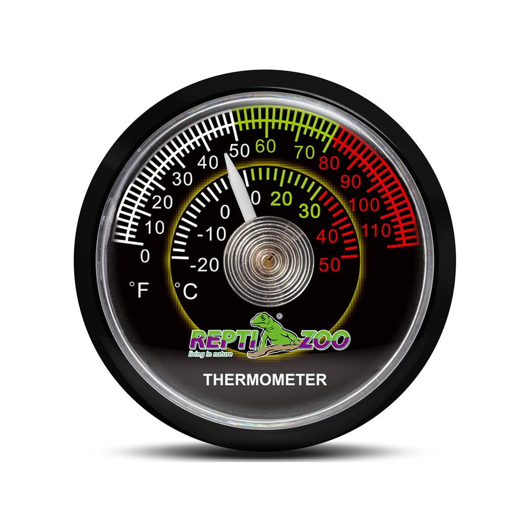REPTI ZOO Reptile Terrarium Thermometer,Dial Gauges Pet Rearing Box Thermometer Celsius and Fahrenheit