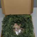 24" Real Touch Cedar Wreath for Front Door, Artificial Christmas Wreaths Faux Cedar Green Fake Pine Needles Wreath for Front Door Wall Windows Indoor Outdoor Christmas Decor