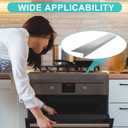 Blulu 304 Stainless Steel Universal Gap Filler - 36'' x 2.5'' x 1'' Stainless Steel Stove Gap Covers for Microwave/Oven/Range/Cooktop Kitchen Decor