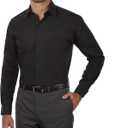 Van Heusen Men's Dress Shirt Regular Fit Poplin Solid (18" Neck 32"-33" Sleeve, Black)