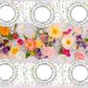 Wildflower Party Supplies Tableware- 9" & 7" Floral Themed Plates, Napkins, Cups & Forks for Baby Shower, Birthday, Bridal Shower, Engagement, Wedding Spring Tea Garden Party (Serves 24)