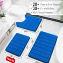 OLANLY Memory Foam Bath Mat 36x24, Super Soft Absorbent Bathroom Rugs, Quick Dry, Machine Washable Shower Floor Rugs, Bathmat Carpet, Bathroom Home Decor Accessories, Royal Blue