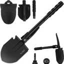 iunio Camping Shovel,Shovel Folding, Portable, Multitool, Foldable Entrenching Tool, Collapsible Spade, for Backpacking, Trenching, Hiking, Survival, Car Emergency