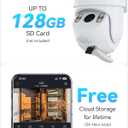 Blurams 2Pack Security Cameras Outdoor Wired, 2K 360 PTZ Outdoor Security Camera, Weatherproof, 24/7 Recording with SD Card, Color Night Vision, AI Human Tracking, 2.4/5GHz WiFi6, Work with Alexa