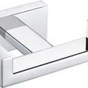 Angle Simple Bathroom Towel Hook, SUS 304 Stainless Steel Hand Towel Double Hook for Wall, Robe Coat Holder, Polished Chrome (1 Pack)