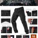 IGOLUMON Men's Tactical Work Pants Ripstop Cargo Pants 10 Pockets | Ripstop Mens Work Pants with Flexible Comfort, Utility Storage and Ergonomic Fit for Construction, Hiking, Camping, Outdoor (Black, M)