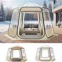 VEVOR Pop up Sports Tent, 8 Sizes Optional Clear Bubble Tent for 1-6 Person, Waterproof Outdoor Pod with Floor Mat & Top Cover, Garden Igloo Dome Tents Camping Shelter for Sports Watching, 10'l X 9.2'w X 7.2'h
