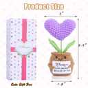 Gifts for Mom Mothers Day Birthday Funny Gift Handmade Crochet Unique Presents for Mama Stuffers Daughter Son Positive Cute Love Mom (Purple)