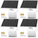 4 Pack 7W Solar Panel Charger for Arlo Essential 2K Outdoor 2nd Gen 3rd, Essential XL Camera 2nd Gen 3rd Solar Panel, Arlo Pro 6th Gen 2025 Release USB C Type C Cam, Micro USB Adapter, IP65 Waterproof