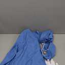 fun shack Flight Attendant Costume Women Blue, Retro Airline Stewardess Outfit with Hat & Gloves (Large)