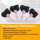4PCS TPMS Sensor Tire Pressure Sensor TPM39A 25981210 315MHz for Corvette 1997 1998 1999 2000,Tire Pressure Monitoring System Sensor Front/Left/Rear/Right Replace 10438853 974-051